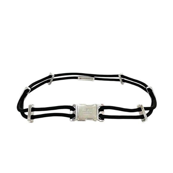 Gucci Wire Belt Black Silver Hardware 83 cm main image 4
